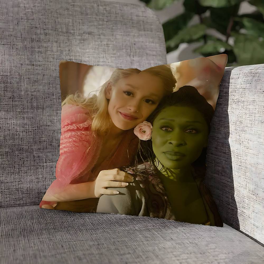W-WickeES Elphaba G-Glinda Pillow Case For Sofa Decor Car Office Room Printing Cushion Cover Decorations and Protector