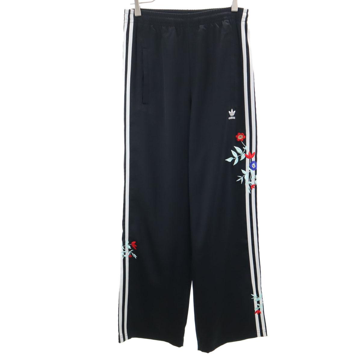 

adidas Originals floral embroidery Firebird Track pants S black Jersey Women Used