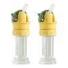 Convertisseur de Bouchon de Bouteille Ajustement Universel Bouchon de Conversion pour Bec de Bouteille d'Eau Anti-Renversement avec Paille Adaptateur de Bec pour Bouteilles d'Eau Anti-Fuite Facile