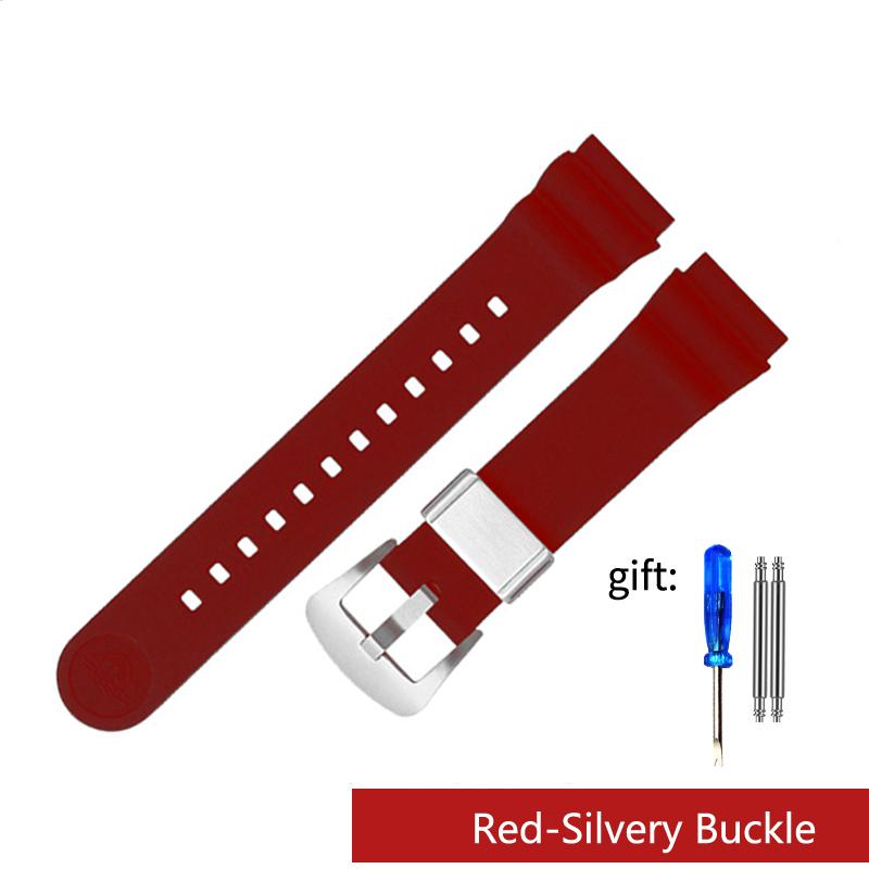 Dla Seiko SNE537 SRPA83J1 pasek do zegarka marka sportowy pasek do zegarka gumowy pasek 22mm Silikonowa Gumowa Bransoleta Czarny Niebieski Pomarańczowy