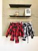 2026 Summer Women's Retro High-Waisted Plaid Skirt with Faux Two-Piece Design