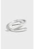 Women's S925 Sterling Silver Retro Thai Double Ring with Blackened Aged Finish