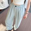 Lyocell Tencel Wide-leg Pants Women's Summer New Drape Loose High-waisted Versatile Casual Mopping Linen Pants