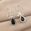Green Tourmaline Gemstone 925 Sterling Silver Jewelry Handmade Earrings 1.84" CE-27-6