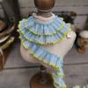 1M Lace Ribbon Sheer Chiffon Elastic Ruffle Ribbon Lace Trim for Dress Diy Apparel Sewing Fabric Wedding Party Accessories New