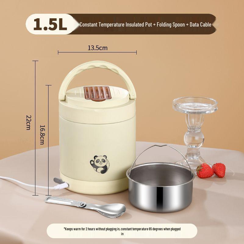 24-Stunden Elektrische Lunchbox mit Konstanter Temperatur, Tragbar und Isoliert für Büroangestellte und Studenten