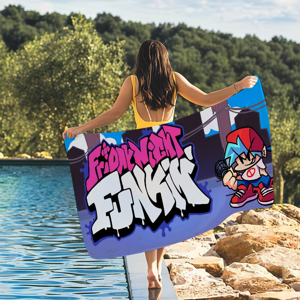 Game F-Friday N-Night F-Funkin Towel Quick Drying Beach Towels Are Suitable For Swimming Pools Camping Yoga And The Gym
