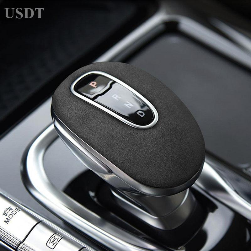 

For Voyah Free 2022 2023 Accessories Leather Car Gear Shift Knob Cover Gears Suede Cap Protective Mat