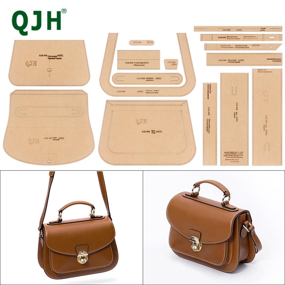 1 Set Borsa a Mano in Pelle Fatta a Mano Fai da Te, Modello Disegno Carta, Modello Carta Kraft Borsa a Tracolla, Strumento Stencil per Creazione