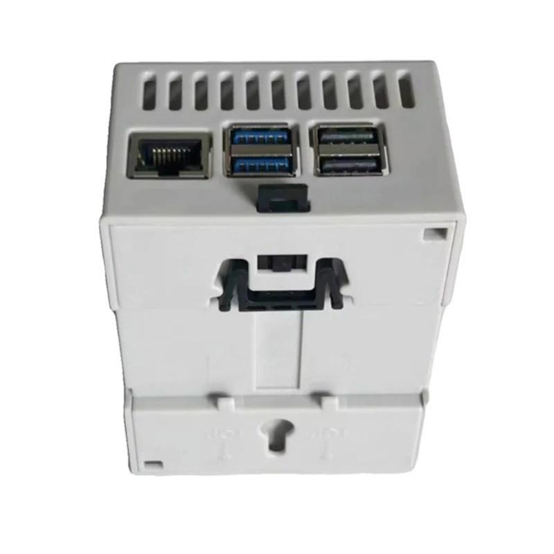 Durable ABS Enclosure Case for RPI5 Board DIN Rail Cover Perfectly Fit Optional Active Cooling Fan