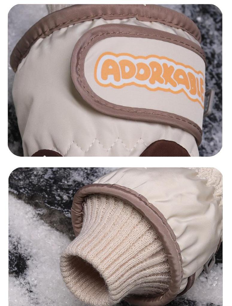 Capybara Kinder Winter Skihandschuhe - Wasserdicht, Winddicht, Warm, für Jungen, Mädchen und Teenager