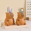 Cute Capybara Pen Holder Makeup Brush Organizer Perfect For Office Desk Decor And Creative Storage Solution Pen Holder For