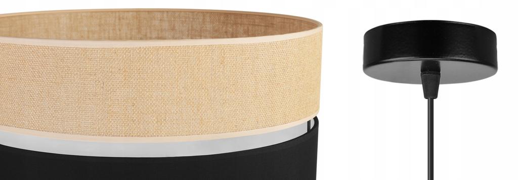 Hanging Lamp, Ceiling Chandelier, Lampshade 45Cm, Black