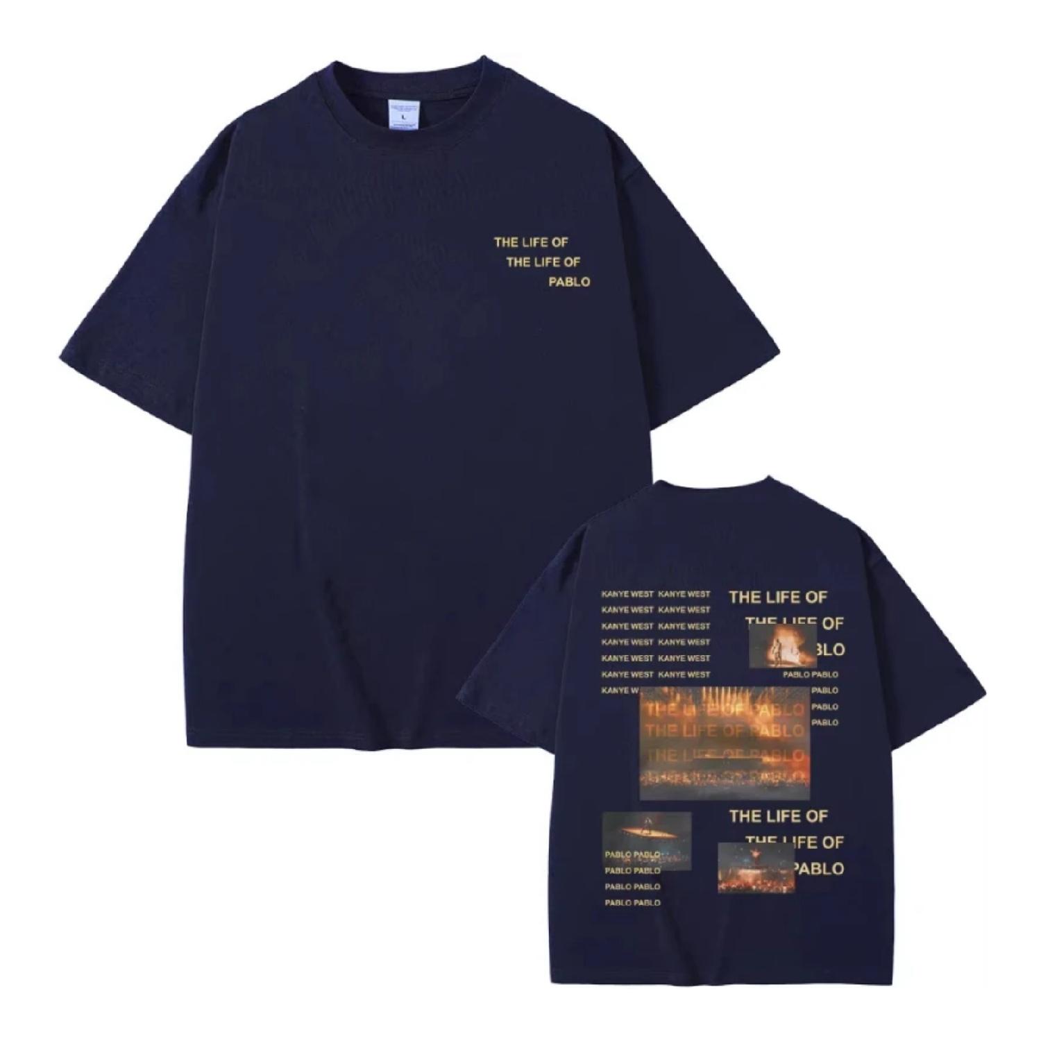 

Best Famous Rapper Kanye West The Life of Pablo Graphic Tshirt Men Hip Hop Fashion Vintage T-shirts Male Loose Oversized T Shirt XXXXXL чорний