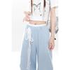 Blue Overalls Women's Dopamine New Summer Casual Quick-drying Straight Sports Wide-leg Pants