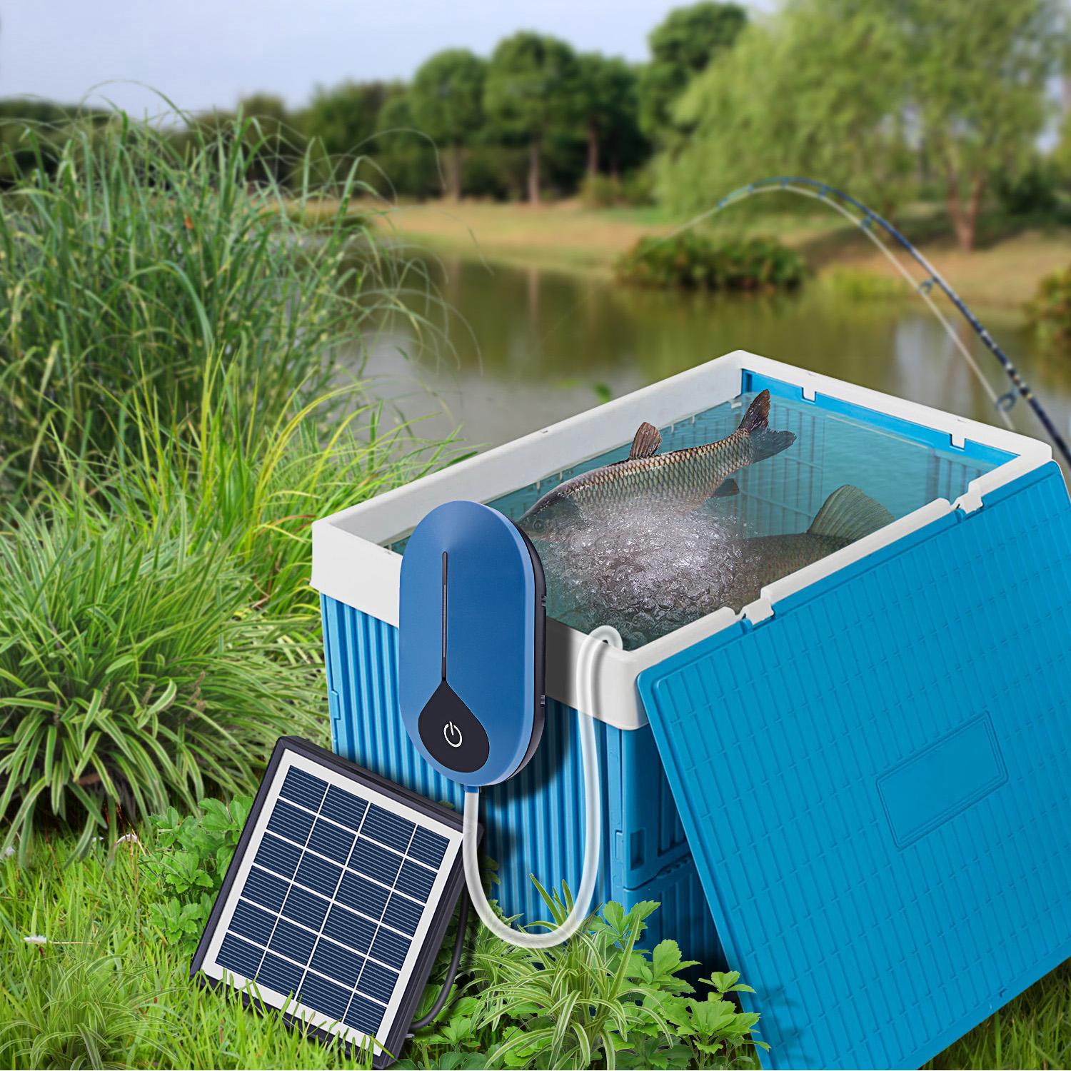 1.5W 3600mAH Solar Oxygen Pump Fish   Oxygenator Aquarium Oxygen Aerator Pond Aerator   Pump Fishing Aerator Aquarium  pump with Aquarium Oxyge