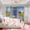 Sunflowers under Blue Sky - HD printed curtain - Polyester material - Suitable for bedroom, living room, study (customizable)