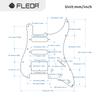 FLEOR 11 Holes HSS Electric Guitar Pickguard SSH Guard Scratch Plate & Screws fit ST Guitar Parts, 8 Colors Option