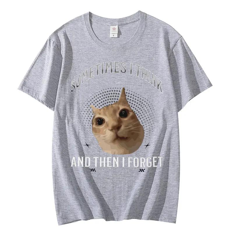 

Women Sometimes I Think Funny Cat Meme Graphic T Shirts High Quality Fashion Oversized T-shirt Unisex Cotton T-shirts 3XL