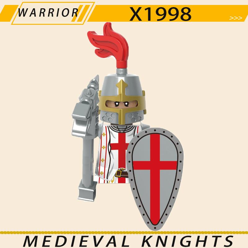 Medieval Military Jerusalem Tripoli Knight Building Blocks Castle Lionheart Hospital Teutonic Soldier Figures Warrior Bricks Toy