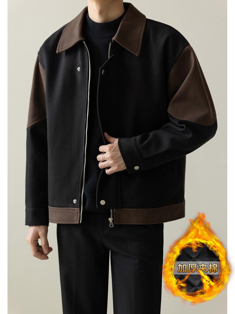 Loose Casual Splicing Contrasting Color Jacket Men's Korean Version Spring and Autumn New Trendy Casual Jacket