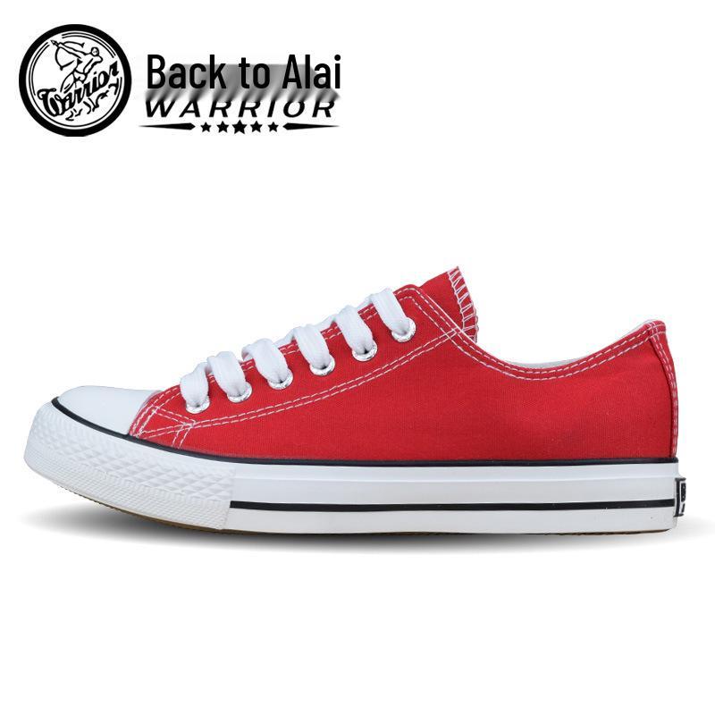 Men's Classic Black & White Low-Top Canvas Sneakers - Versatile, Casual, and Stylish Board Shoes for Spring