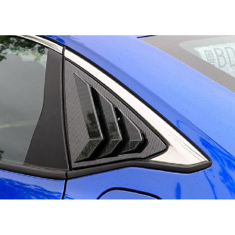 Carbon Fiber Rear Window Side Louver Cover Trim For - Honda Civic Sedan