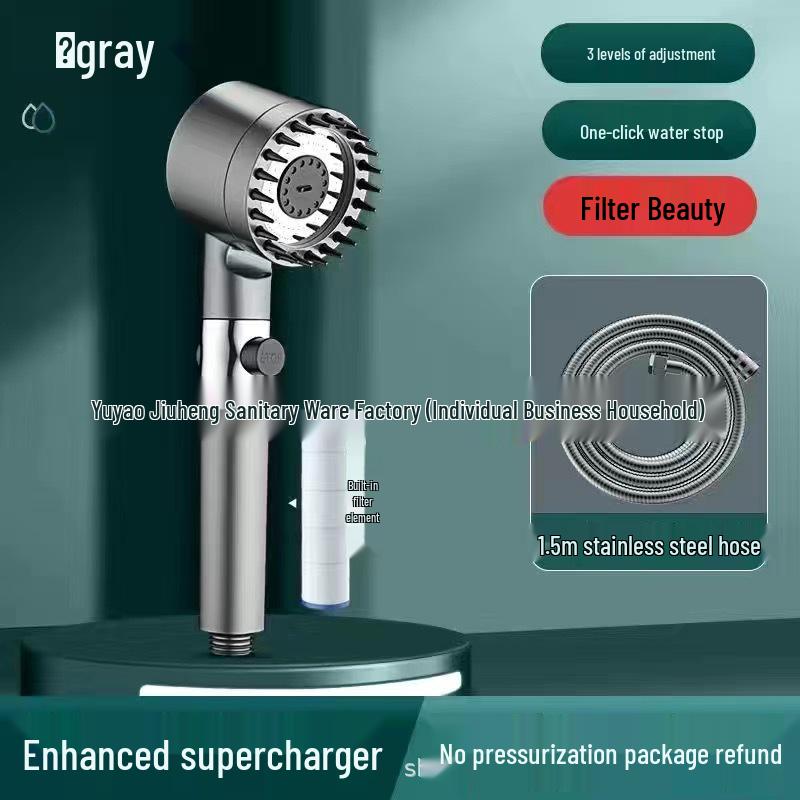 Lotus Handheld Shower Head with Powerful Spray and Filter