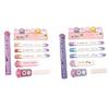 Cartoon Student Stationery Set Pencil Case Ruler Highlighter Retractable Eraser Pen Correction Tape Roller Small Notes