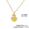 Cazador Stainless Steel Sea Shell Starfish Pendant Necklace for Women Gold Plated Chain Summer Jewelry Vacation Beach Gift
