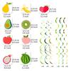 Set di 30 Spirali Frutta da Appendere per Feste Spirali a Tema Frutta Decorazioni Frutta Vivaci per Celebrazioni di Bambini