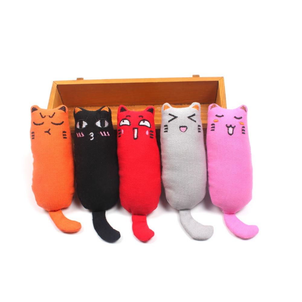 Pet Cat Toy Pure Cotton Fabric, Grinding Teeth, Wear-resistant and Cute, Containing Catnip Cat