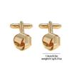 Popular European & American Twisted Sleeve Hollow Cufflinks for Men's Shirts