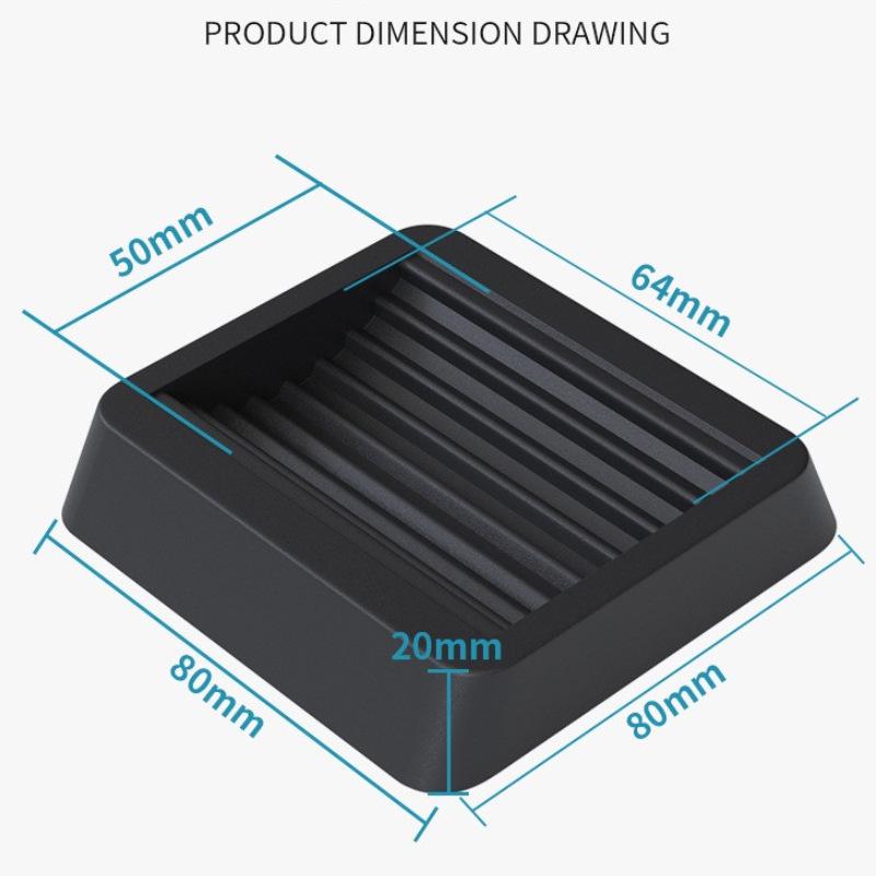 Maßgeschneiderte rutschfeste, verschleißfeste Rollenmatte mit Rillen zur Stuhlfixierung, Radstopper & Erhöhungsfußpolster