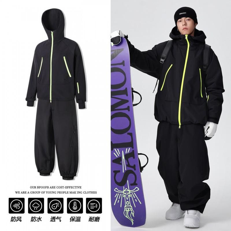 Men Women Ski Suit Set Waterproof Windproof Insulated Snowboarding Jacket Pants Winter Sports