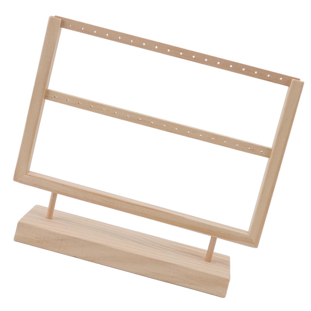 Stojan na organizér náušnic Barva dřeva Dřevěný držák na náušnice Šperkovnice Úložný výstavní stojan pro zavěšení