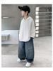 2025 New Boys' Loose Wide-Leg Denim Pants - Stylish and Comfortable for Teens