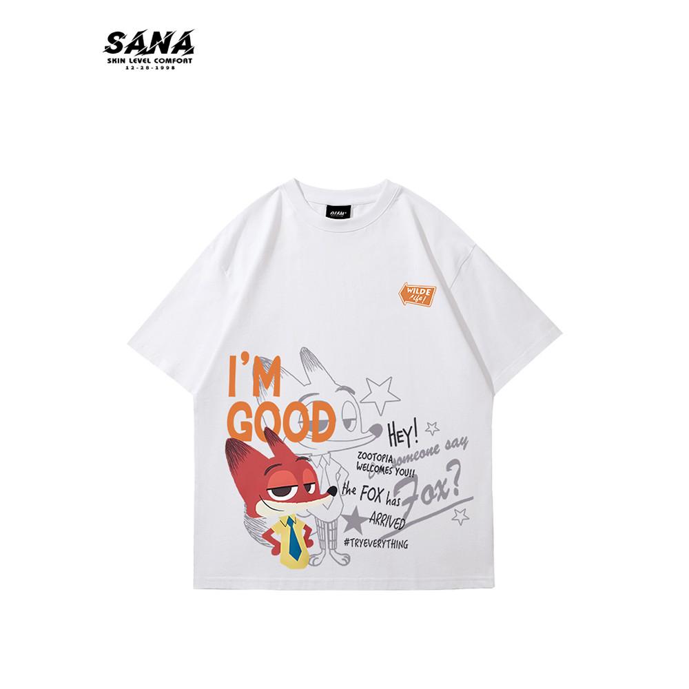 

Zootopia short sleeved T-shirt for men and women summer loose Baju Lelaki Wanita 140