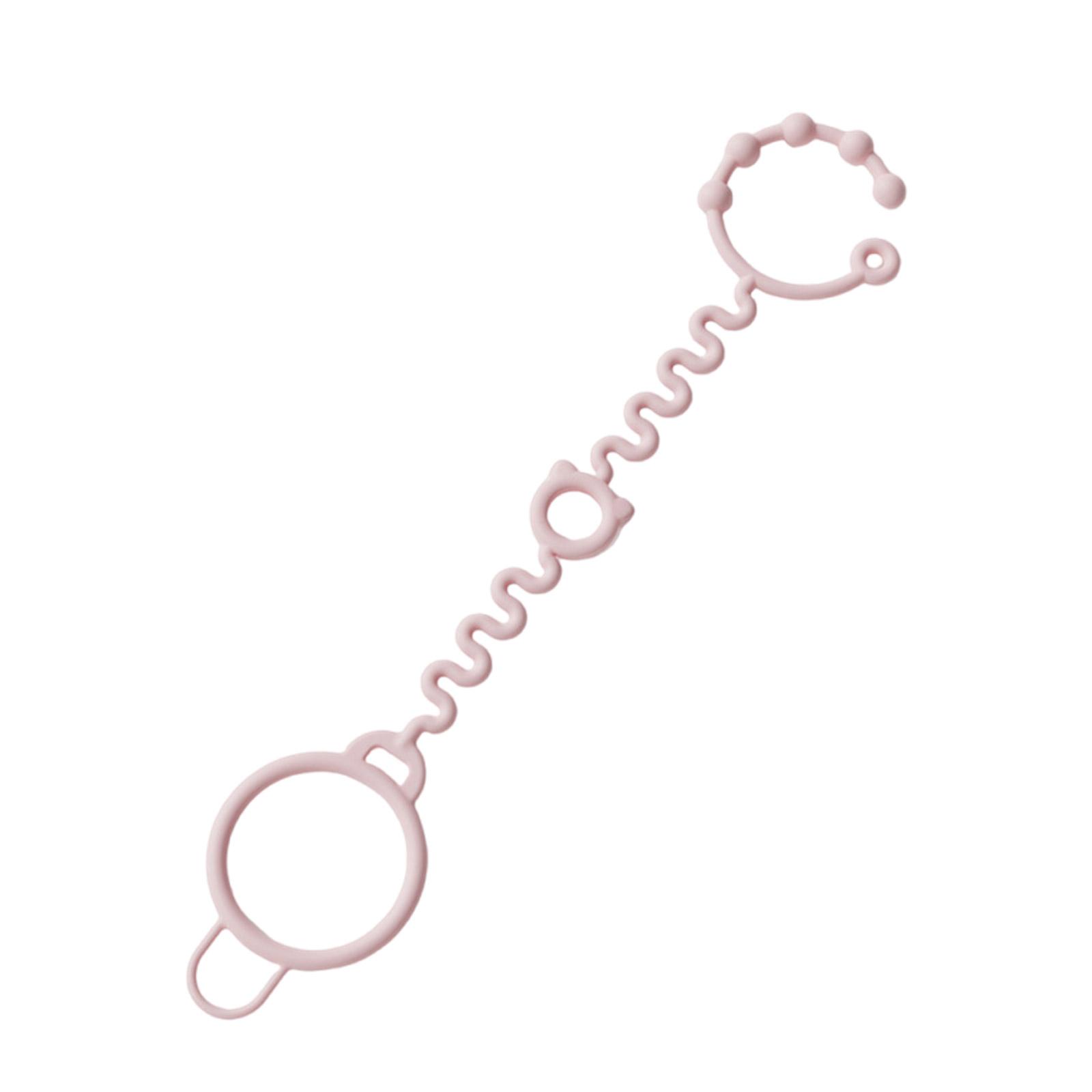 

Регулируемый по длине силиконовый ремешок, гибкий силиконовый ремешок, защищающий от падения, для фиксации чашек и бутылочек на детских колясках розовый