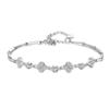 Tancise 925 Sterling Silber Zirkon Armband Schmuck Geometrische Perlenkette Gliederarmbänder Mode Feines Hochzeitsgeschenk für Freundin Frauen
