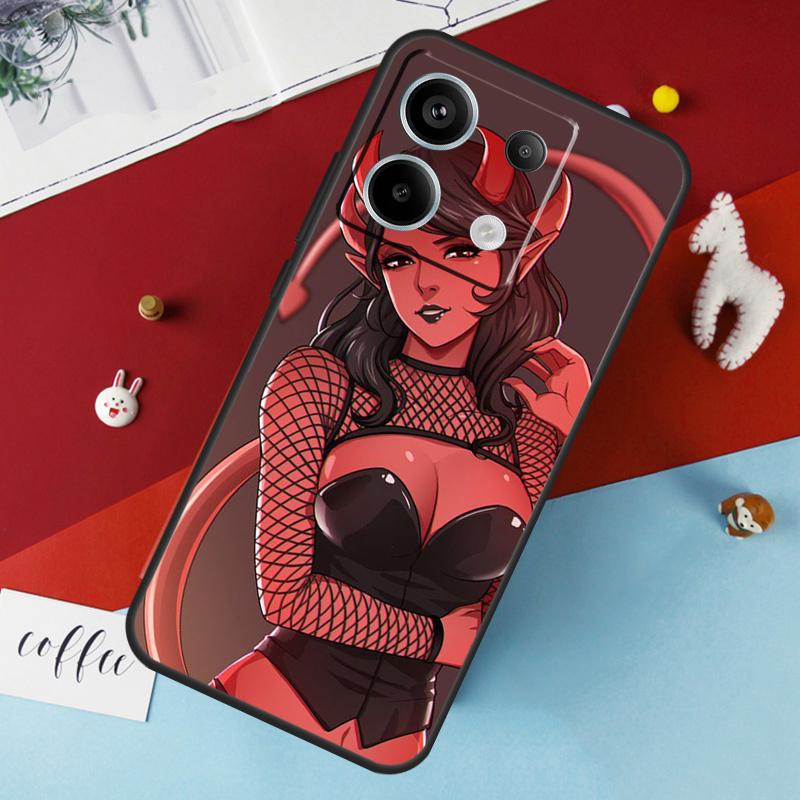 Devil Woman Case For Xiaomi Redmi Note 13 Pro 14 12 11 10 15 Pro Plus Redmi 10C 12C 13C 14C 15C 15 Cover