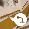 Gold Handrail Support Stair Rail Bracket Balustrade Wall Mounted Wall Mounted Brackets Support Hand Rail Hardware Hand Rail