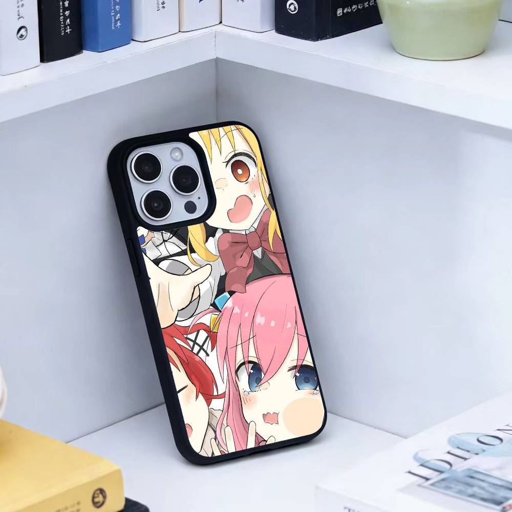 Custodia per Telefono Anime Carina B-BOCCHI T-THE R-ROCK Per iPhone 17,16,15,14,13,Pro,Max,Plus,Magnetica Per Ricarica Wireless Magsafe
