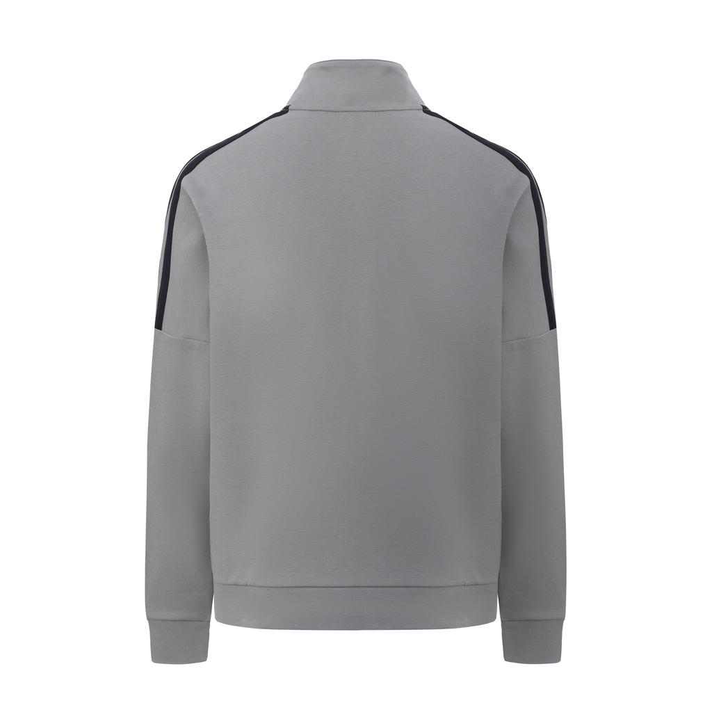 Adidas Boxing 3-Stripes Classic Retro Straight Leg Long Pants Stand Collar Jacket Cotton Two-Piece Casual Sports Suit CLTR02NHJB-GYB+CLTR02PTK-GYB