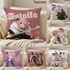Fate A-Apocrypha Astolfo Cushion Cover Silky Short Plush Double-Sided Printed Pillow Case for Sofa All Seasons Home Decor Gift