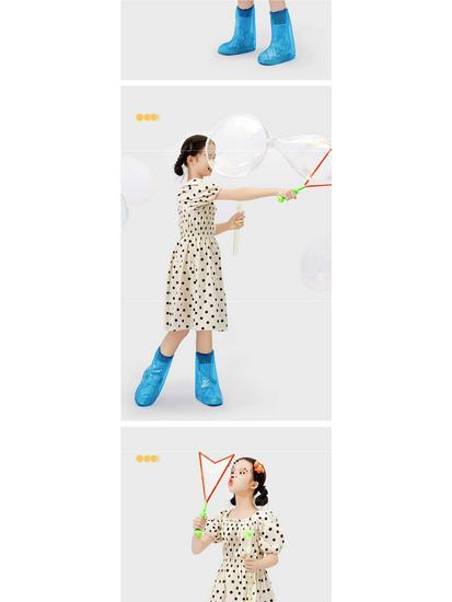 Children's Waterproof Non-Slip Disposable Rain Shoe Covers and Sandproof Outdoor Boots