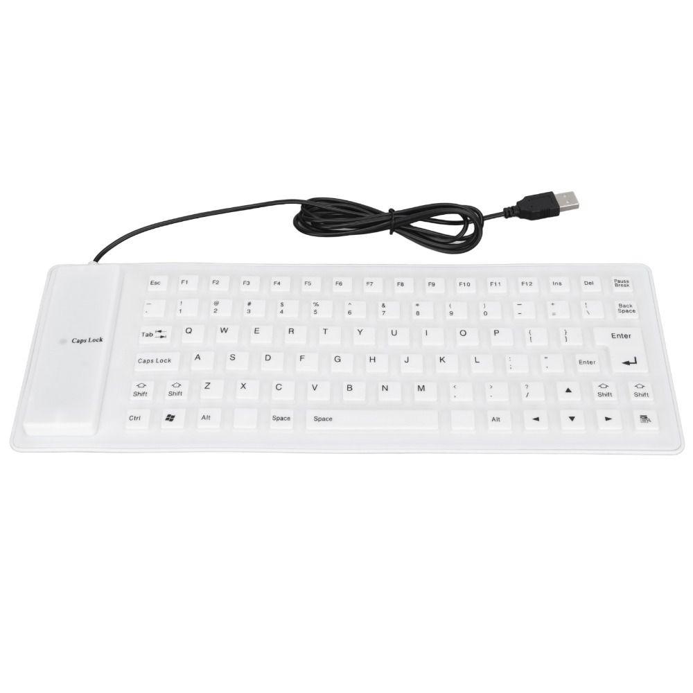 85 Keys USB Wired Keyboard Silent Keys Foldable Keyboard Portable Silicone Keyboard  Home