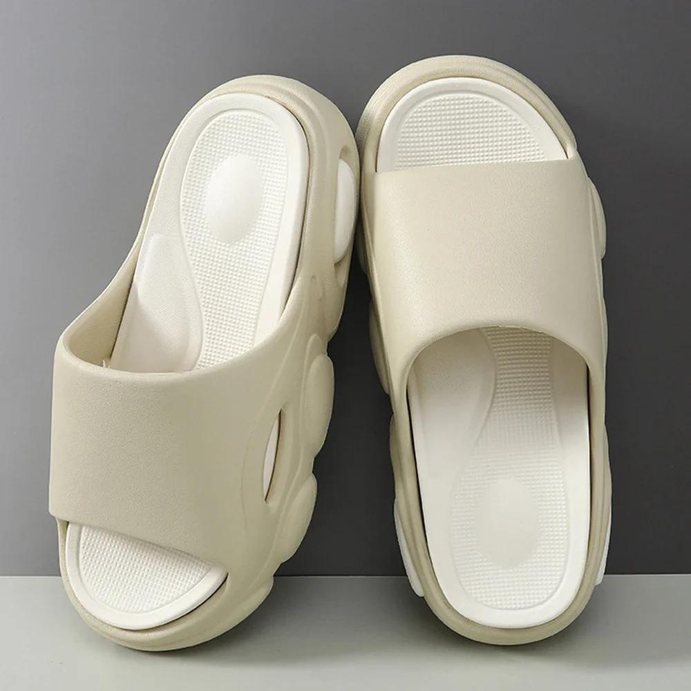 Sommar Herr Plattforms Mjuka Eva Tofflor Flip Flops Hemma Tjocksulade Skor Badrum Halkfria Slides Inomhus Utomhus Sandaler Träskor
