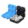 4 Cavity Diamond Shape 3D Ice Cube Mold Black Silicone Chocolate Candy Cake Baking Mold Kitchen Tool Reusable Non Stick Easy