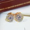 Leopard Diamond Studded Earrings, Round Earrings, Hot Selling, Highest Version On the Market, 925 Pure Silver Needle, Original Asian Gold Material
